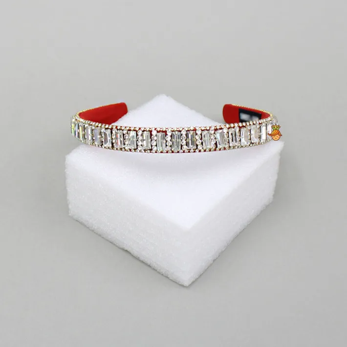 Discount White Artificial Stone Embellished Hairband Hair Accessories | Hair Bands