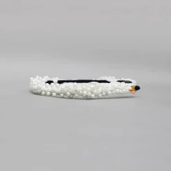 Sale White Braided Embellished Hairband Hair Accessories | Hair Bands