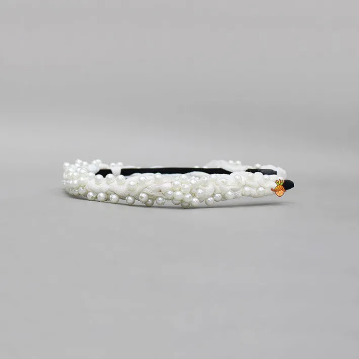 Sale White Braided Embellished Hairband Hair Accessories | Hair Bands