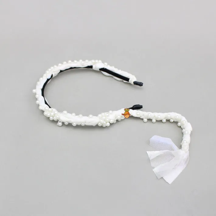 Sale White Braided Embellished Hairband Hair Accessories | Hair Bands