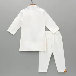 Outlet White Embroidered Kurta And Pyjama BOY Indian Ethnic Wear | Ethnic Sets