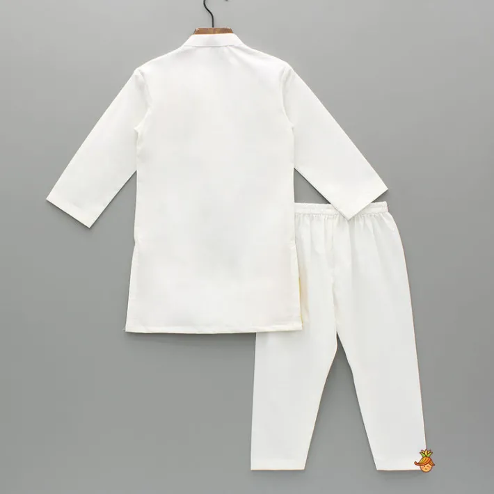 Outlet White Embroidered Kurta And Pyjama BOY Indian Ethnic Wear | Ethnic Sets