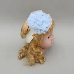 Sale White Head Band With Decorative Net Flower Hair Accessories | Head Bands