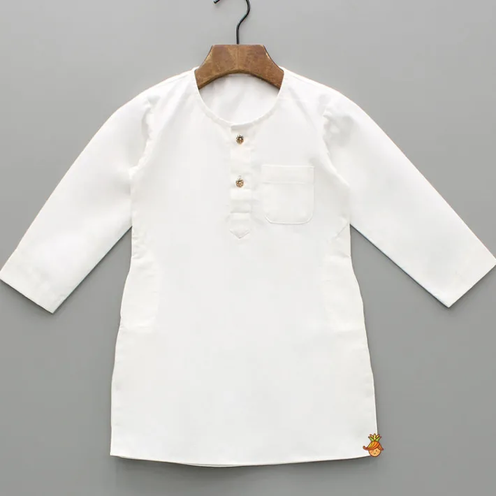 Clearance White Kurta With Embroidered Lace Work Jacket And Pant BOY Indian Ethnic Wear | Ethnic Sets