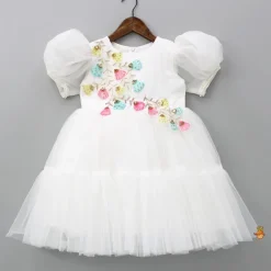 Outlet White Net Frilly Dress Dresses & Sets | Dresses
