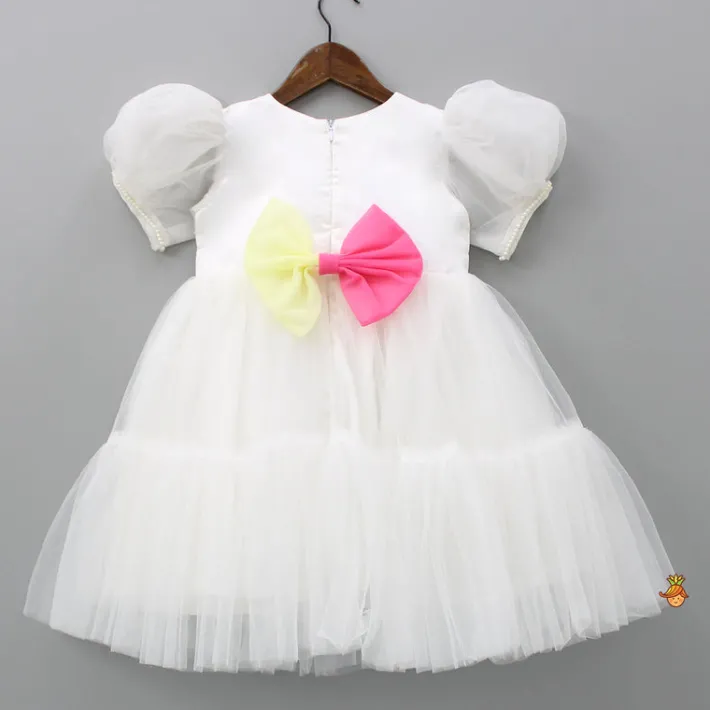 Outlet White Net Frilly Dress Dresses & Sets | Dresses
