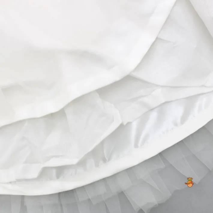 Outlet White Net Frilly Dress Dresses & Sets | Dresses