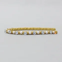 Sale White Stones Adorned Pearly Hair Band Hair Accessories | Hair Bands