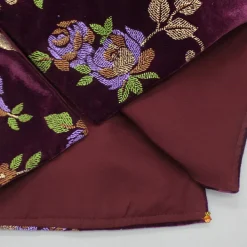 Hot Wine Floral Sherwani And Beige Churidar BOY Indian Ethnic Wear | Sherwani Sets