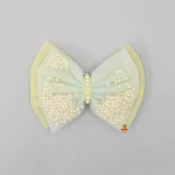 New Yellow And Blue Net Dual Bowie Hair Clip Hair Accessories | Hair Clips