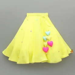 Hot Yellow Beaded Embroidery Top With Lehenga Ethnic Wear | Lehengas & Ghagras