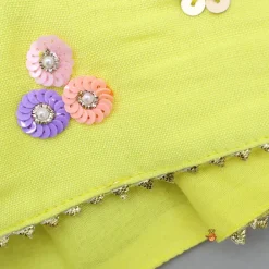Hot Yellow Beaded Embroidery Top With Lehenga Ethnic Wear | Lehengas & Ghagras