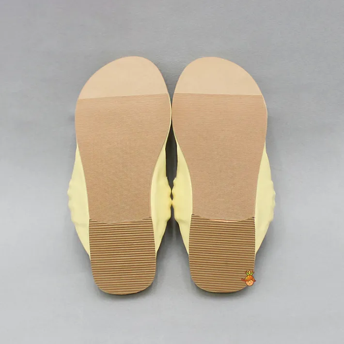 Online Yellow Braided Kolhapuri Flats Shoes