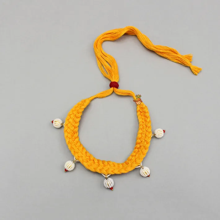 Clearance Yellow Embellished Beautiful Choker Necklace And Earrings Jewellery