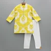 Clearance Yellow Embroidered Kurta With Pyjama BOY Indian Ethnic Wear | Ethnic Sets
