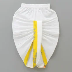 Clearance Yellow Embroidered Kurta And White Dhoti BOY Indian Ethnic Wear | Ethnic Sets