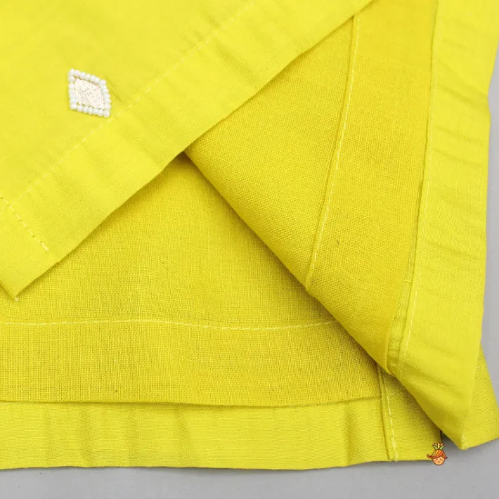 Fashion Yellow Embroidered Kurta And Churidar BOY Twinning Sets | Indian Ethnic Wear