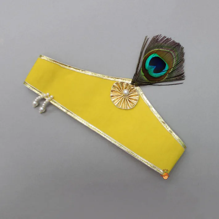 Online Yellow Embroidered Kurta And Dhoti With Mukut BOY Indian Ethnic Wear | Ethnic Sets
