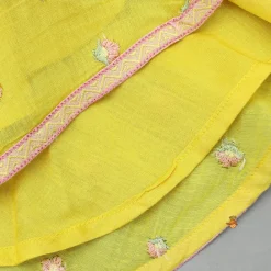 Hot Yellow Embroidered Strappy Top And Tulip Dhoti Ethnic Wear | Dhotis & Patialas