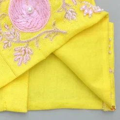 Clearance Yellow Embroidered Top And Pink Flared Lehenga Ethnic Wear | Lehengas & Ghagras