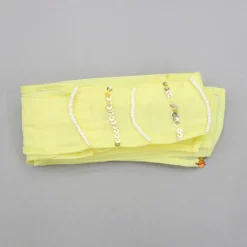 Outlet Yellow Embroidered Top And Stylish Layered Lehenga With Dupatta Ethnic Wear | Lehengas & Ghagras