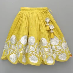 Best Yellow Gota Work Embroidered Top And Lehenga Ethnic Wear | Lehengas & Ghagras