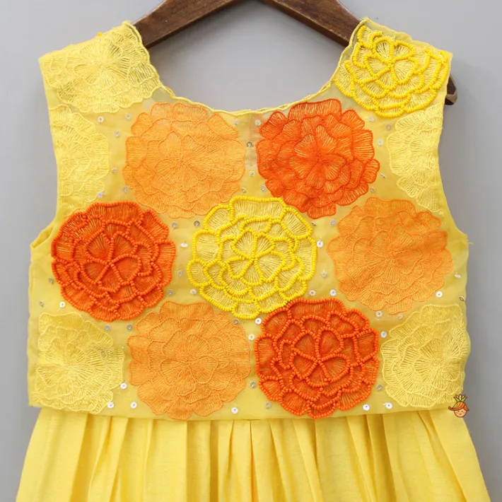 Best Yellow Jumpsuit With Embroidered Top Ethnic Wear