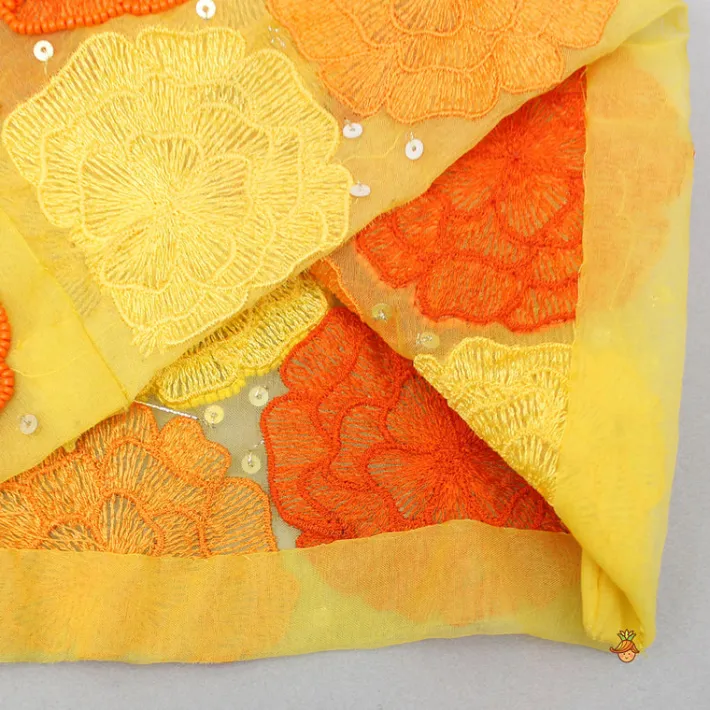 Best Yellow Jumpsuit With Embroidered Top Ethnic Wear