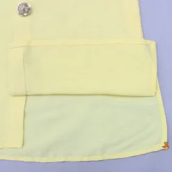 Outlet Yellow Kurta And Floral Embroidered Jacket With Pyjama BOY Indian Ethnic Wear | Ethnic Sets