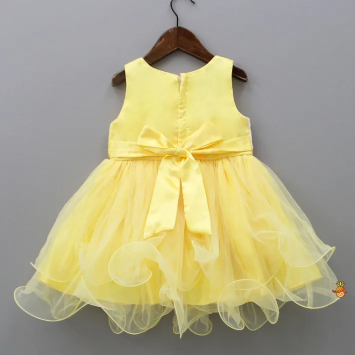 Hot Yellow Lacy Floral Dress Dresses & Sets | Dresses