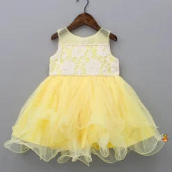 Hot Yellow Lacy Floral Dress Dresses & Sets | Dresses
