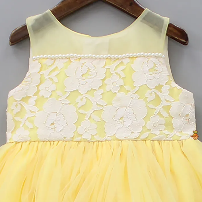 Hot Yellow Lacy Floral Dress Dresses & Sets | Dresses