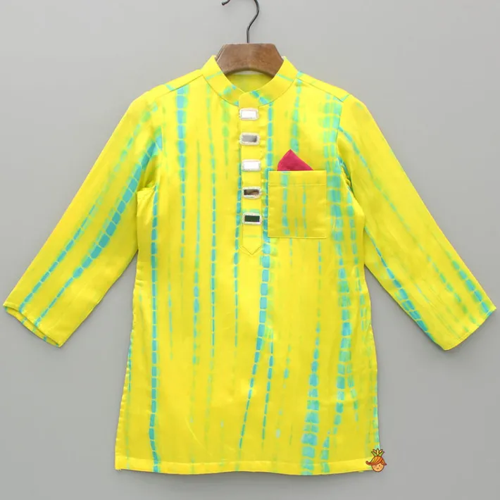 Fashion Yellow Printed Embellished Kurta With Pyjama BOY Indian Ethnic Wear | Ethnic Sets