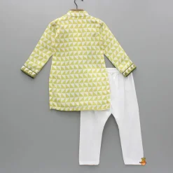 Outlet Yellow Printed Kurta And Pyjama BOY Indian Ethnic Wear | Ethnic Sets