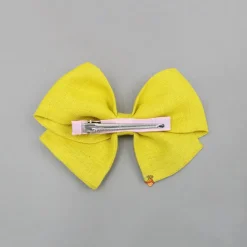 Fashion Yellow Rainbow Embroidered Bowie Hair Clip Hair Accessories | Hair Clips