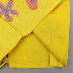 New Yellow Thread Embroidered Crop Top And Pleated Lehenga Ethnic Wear | Lehengas & Ghagras