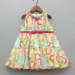 Discount Yoke Gather Multicolour Dress Dresses & Sets | Dresses