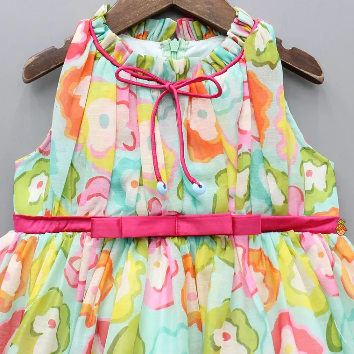 Discount Yoke Gather Multicolour Dress Dresses & Sets | Dresses