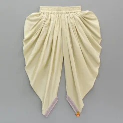 Fashion Yoke-Embroidered Green Top with Beige Dhoti Ethnic Wear | Dhotis & Patialas