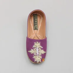Discount Zardozi Embroidered Wine Jutti BOY Shoes | Shoes