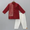Online Zari Brocade Layered Flap Kurta And Pyjama BOY Indian Ethnic Wear | Ethnic Sets